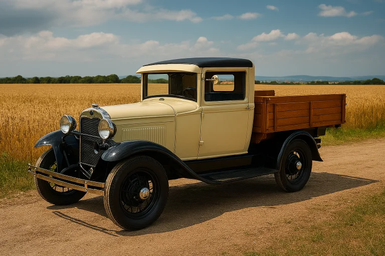 Ford 1931, en un campo de trigo